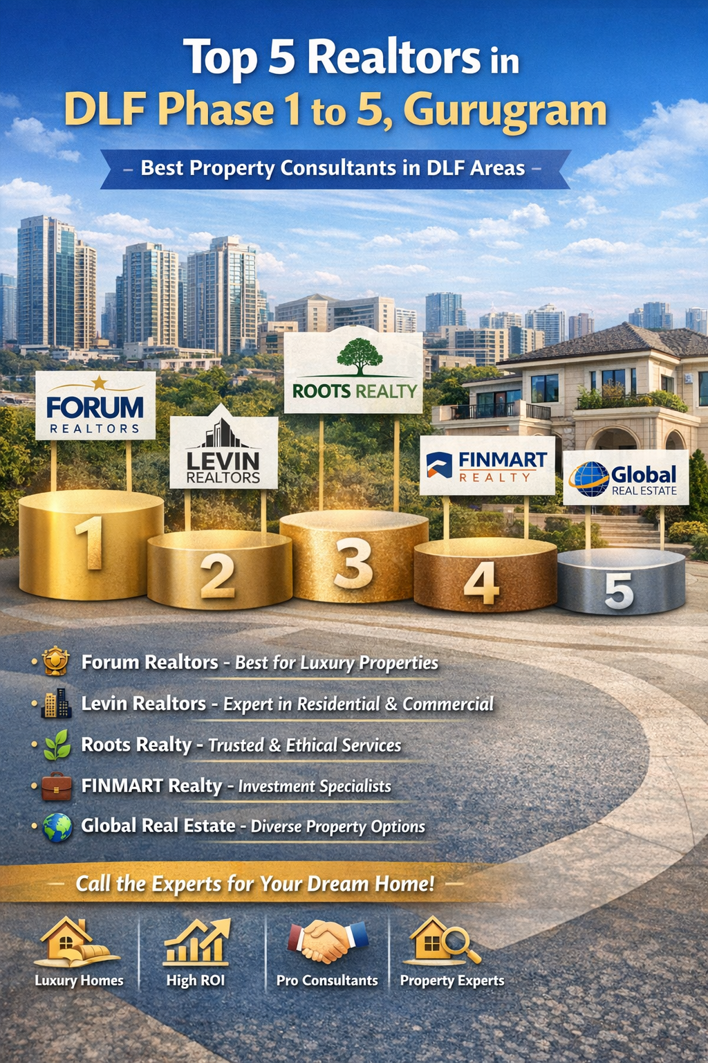 🏡 5 Best Realtors in DLF Phase 1 to Phase 5, Gurugram 🌟