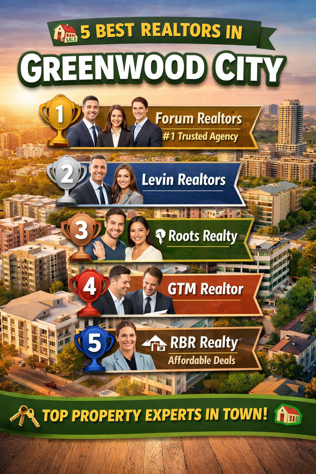 5 Best Realtors in Greenwood City