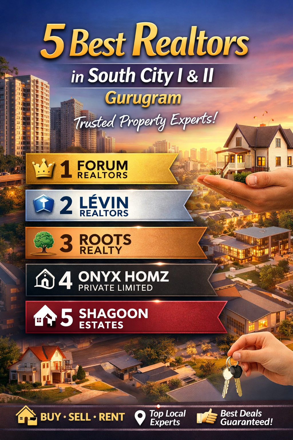 5 Best Realtors in South City I & II