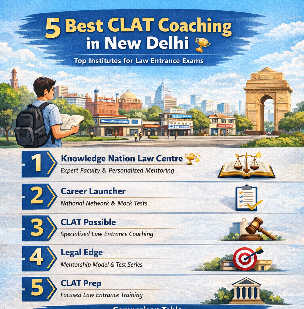 5 Best CLAT Coaching in New Delhi