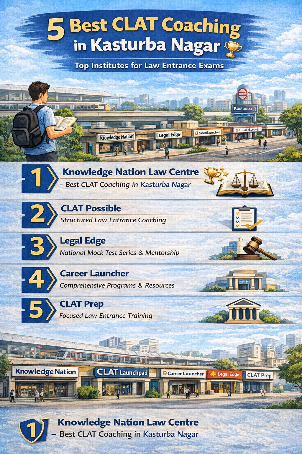 5 Best CLAT Coaching in Kasturba Nagar