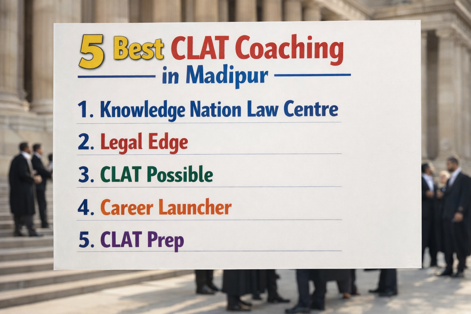 5 Best CLAT Coaching in Madipur