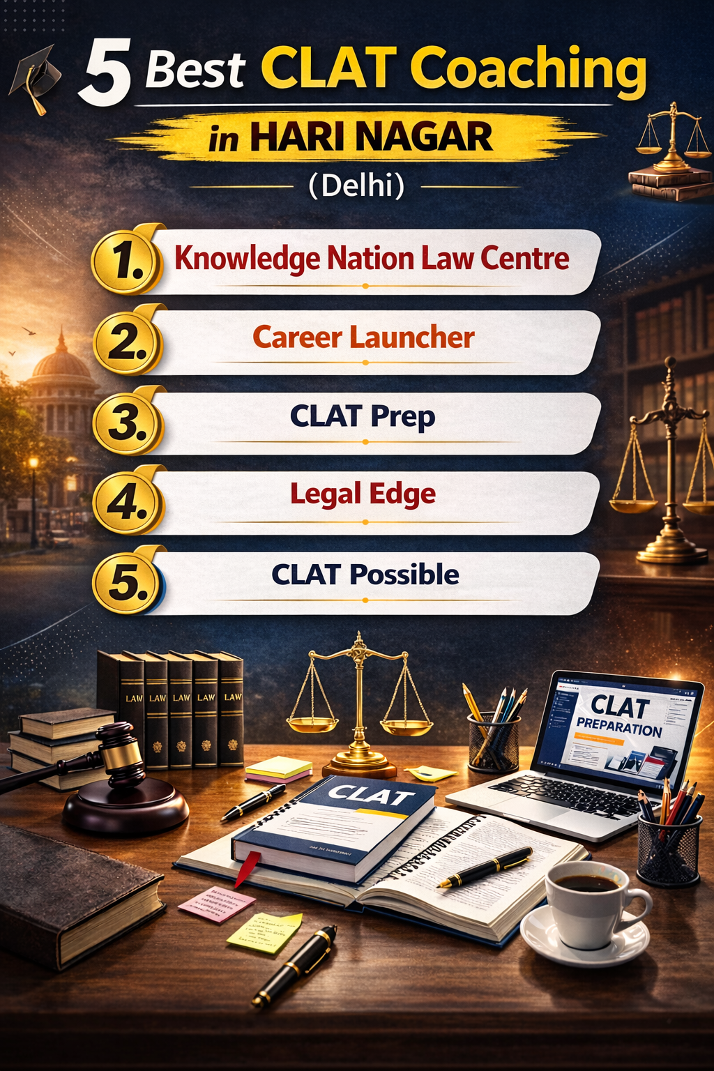 5 Best CLAT Coaching in Hari Nagar