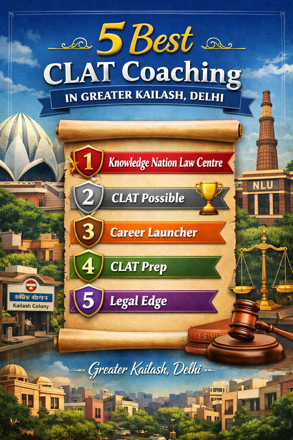 5 Best CLAT Coaching in Greater Kailash
