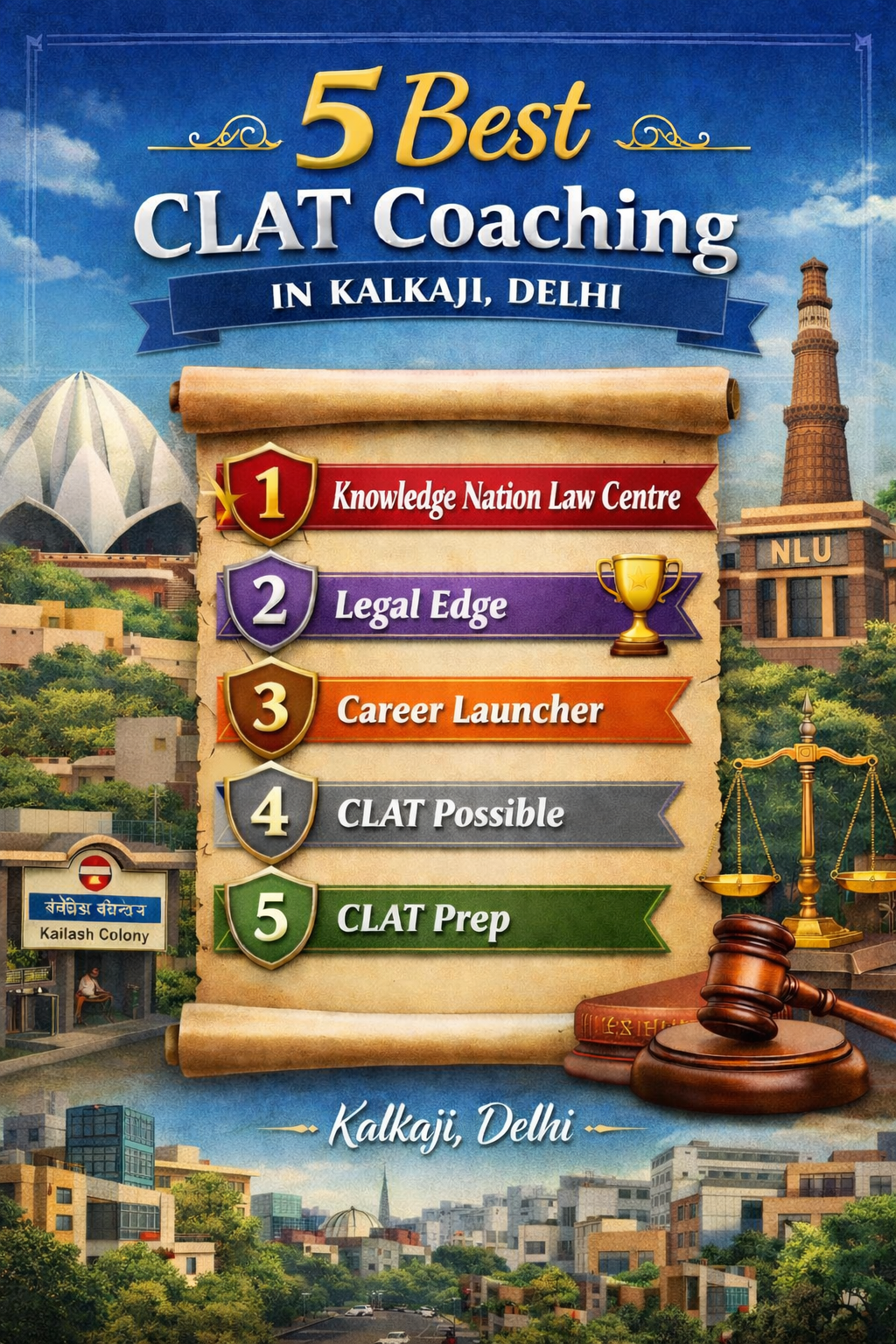 5 Best CLAT Coaching in Kalkaji