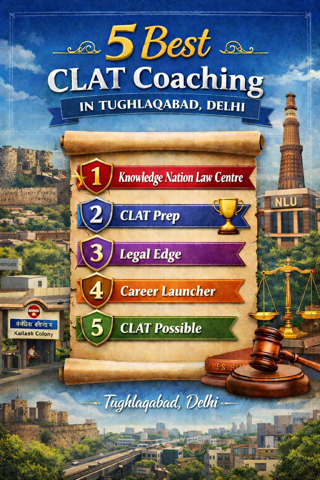 5 Best CLAT Coaching in Tughlaqabad
