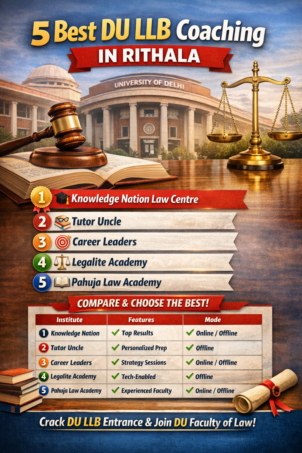 5 Best DU LLB Coaching in Rithala