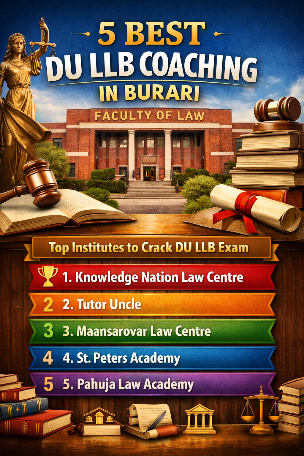 5 Best DU LLB Coaching in Burari 📚⚖️