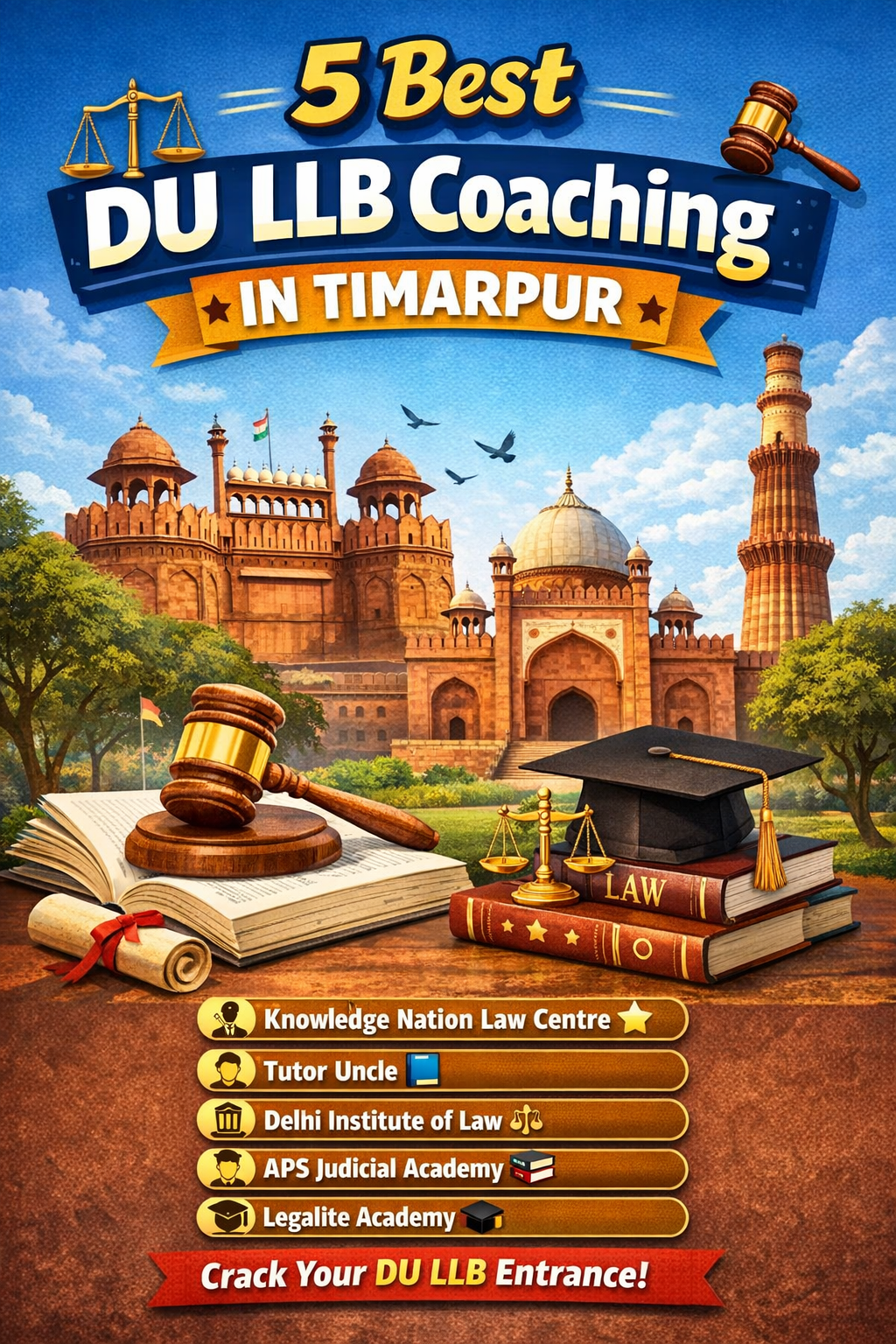5 Best DU LLB Coaching in Timarpur