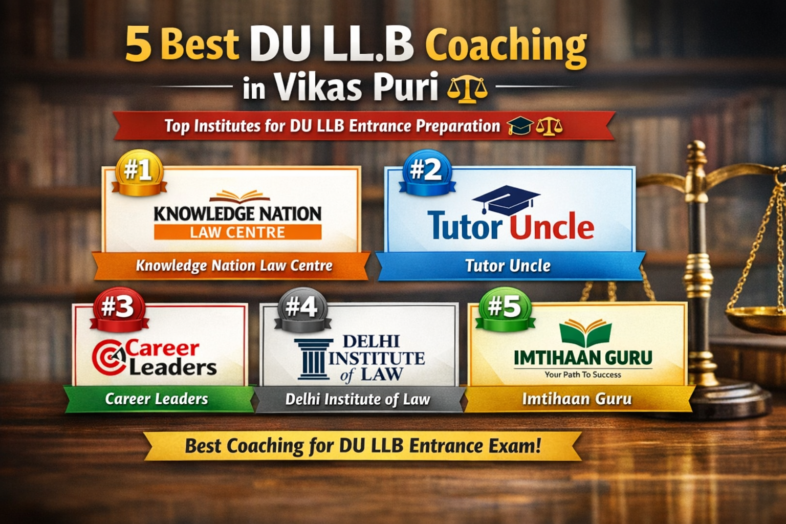 5 Best DU LLB Coaching in Vikas Puri