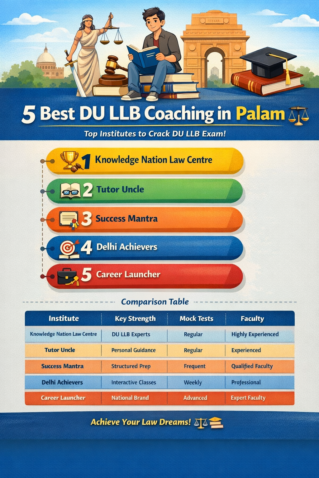 5 Best DU LLB Coaching in Palam