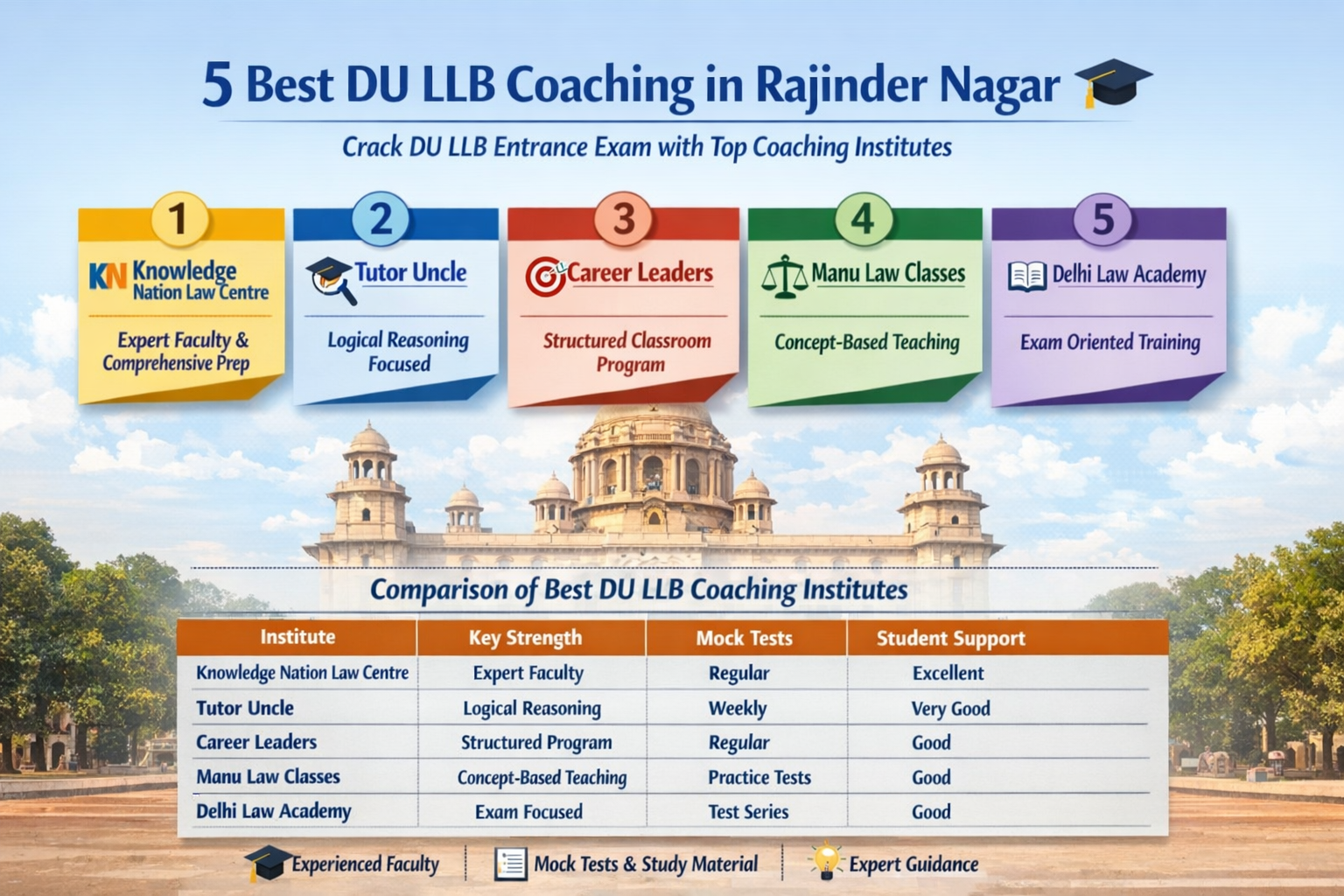 5 Best DU LLB Coaching in Rajinder Nagar