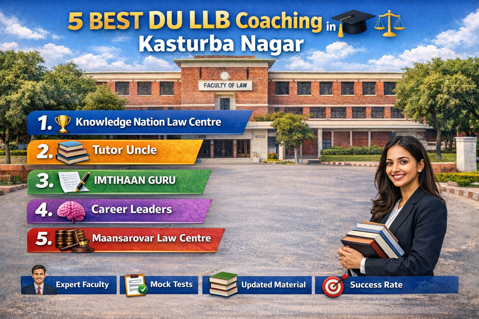 5 Best DU LLB Coaching in Kasturba Nagar