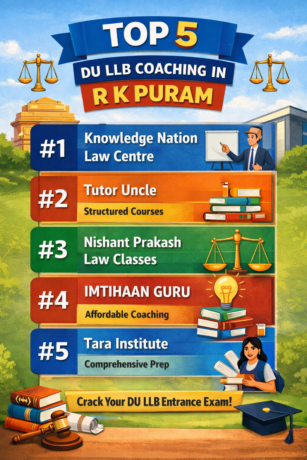 5 Best DU LLB Coaching in R K Puram