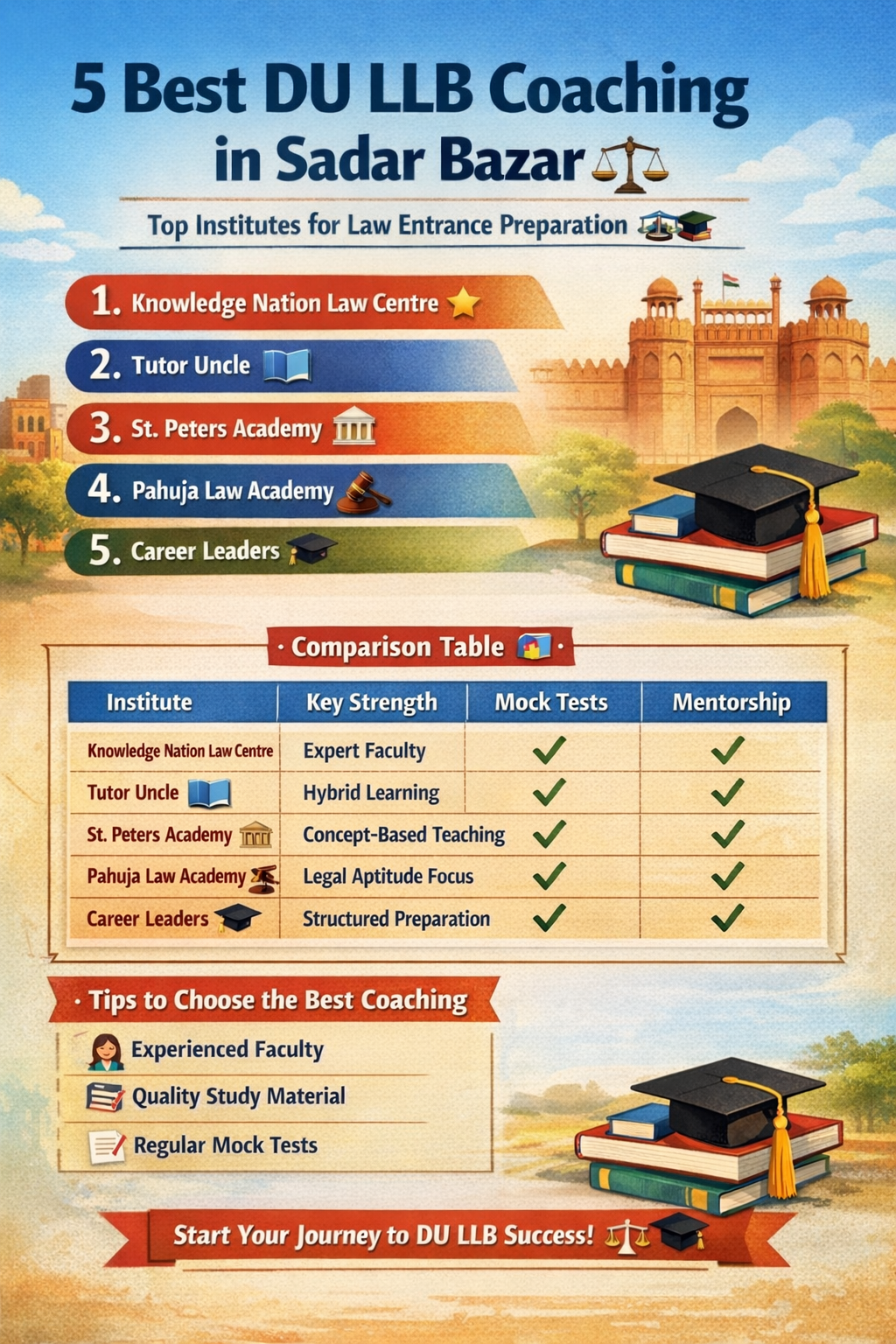 5 Best DU LLB Coaching in Sadar Bazar⚖️📚