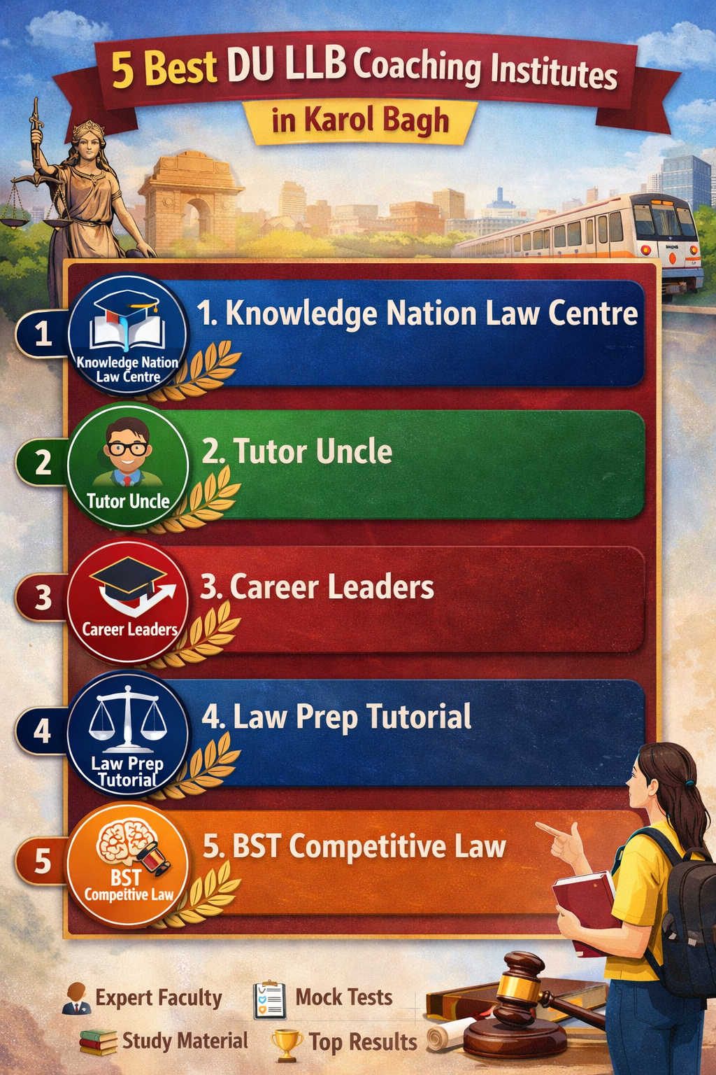 5 Best DU LLB Coaching in Karol Bagh