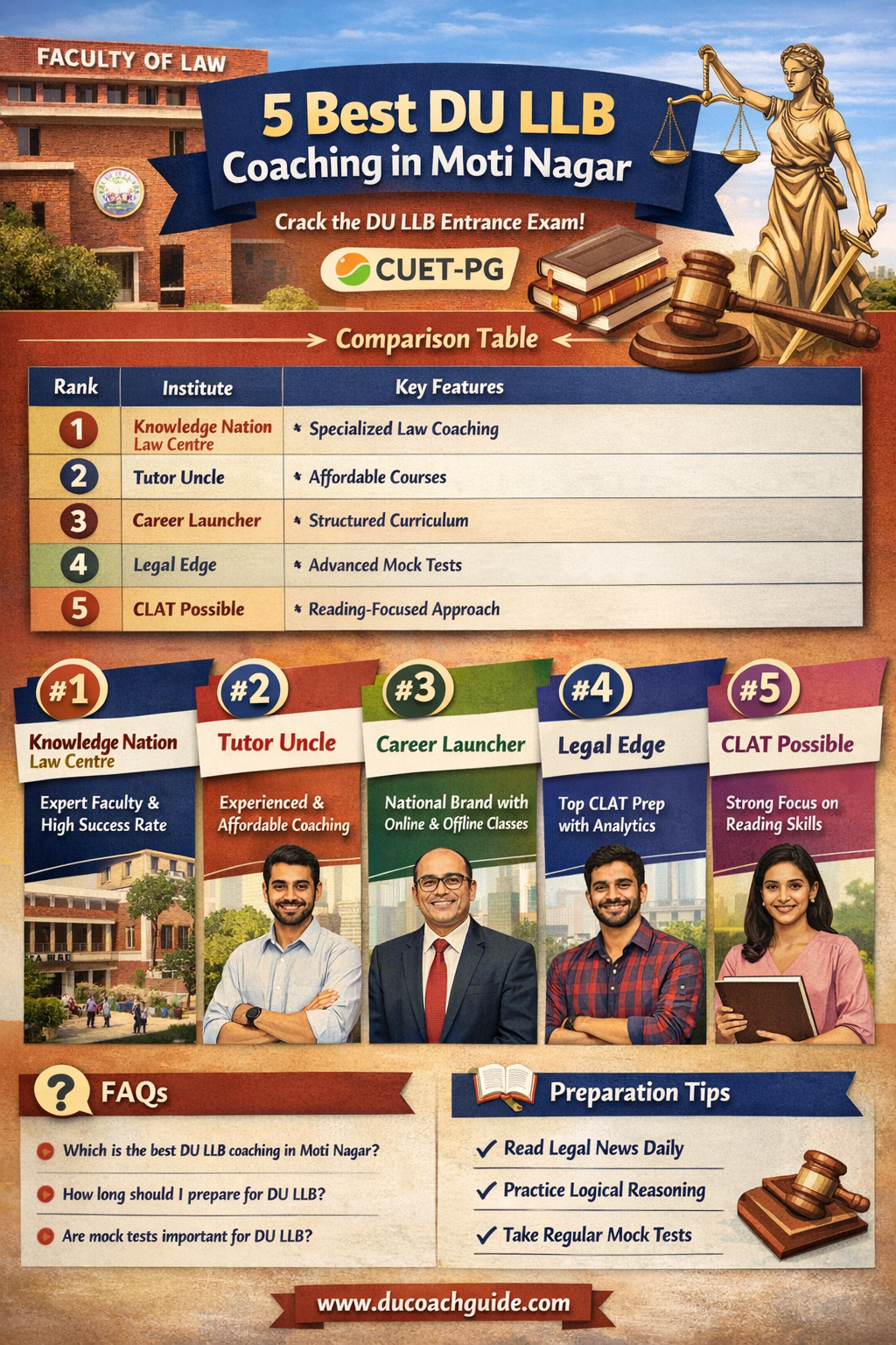 5 Best DU LLB Coaching in MOTI NAGAR