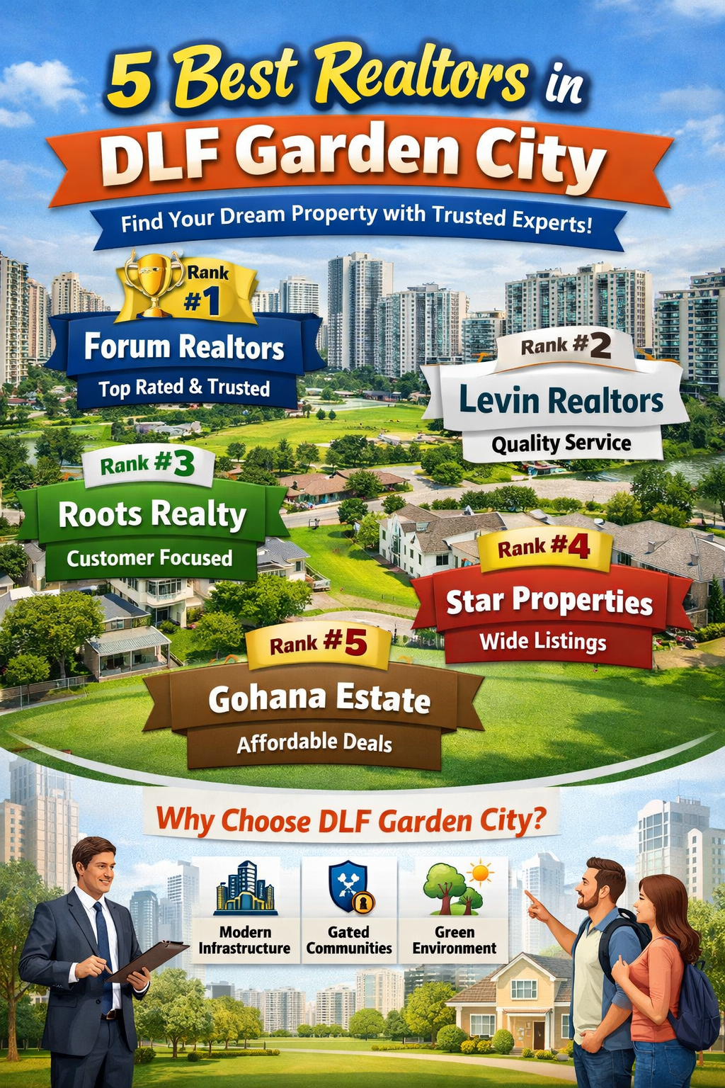🏡 5 Best Realtors in DLF Garden City