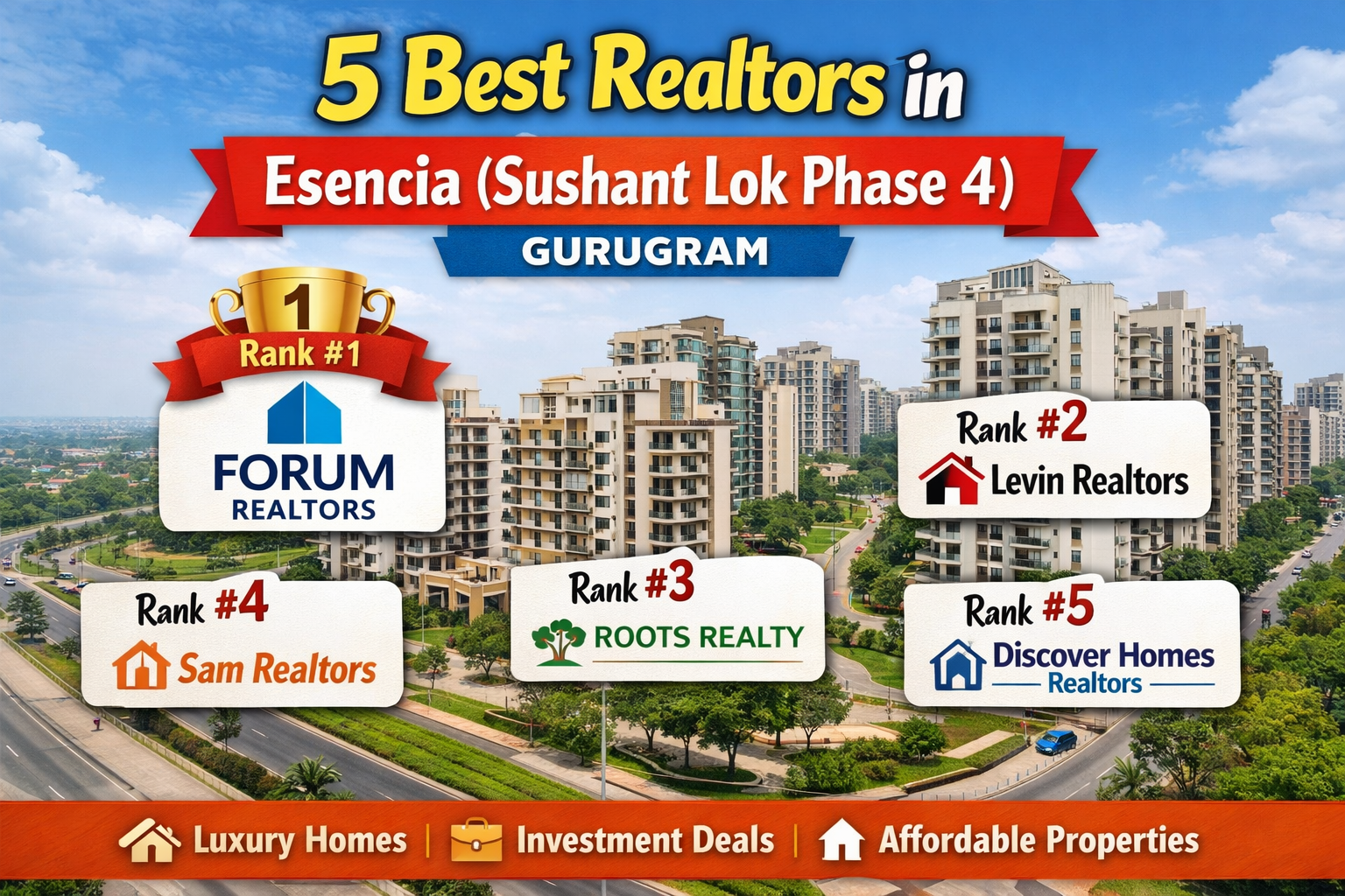 🏡 5 Best Realtors in Esencia (Sushant Lok Phase 4), Gurugram 🌆