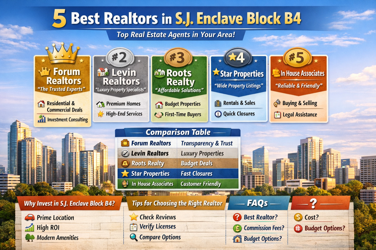 🏡 5 Best Realtors in S.J. Enclave Block B4
