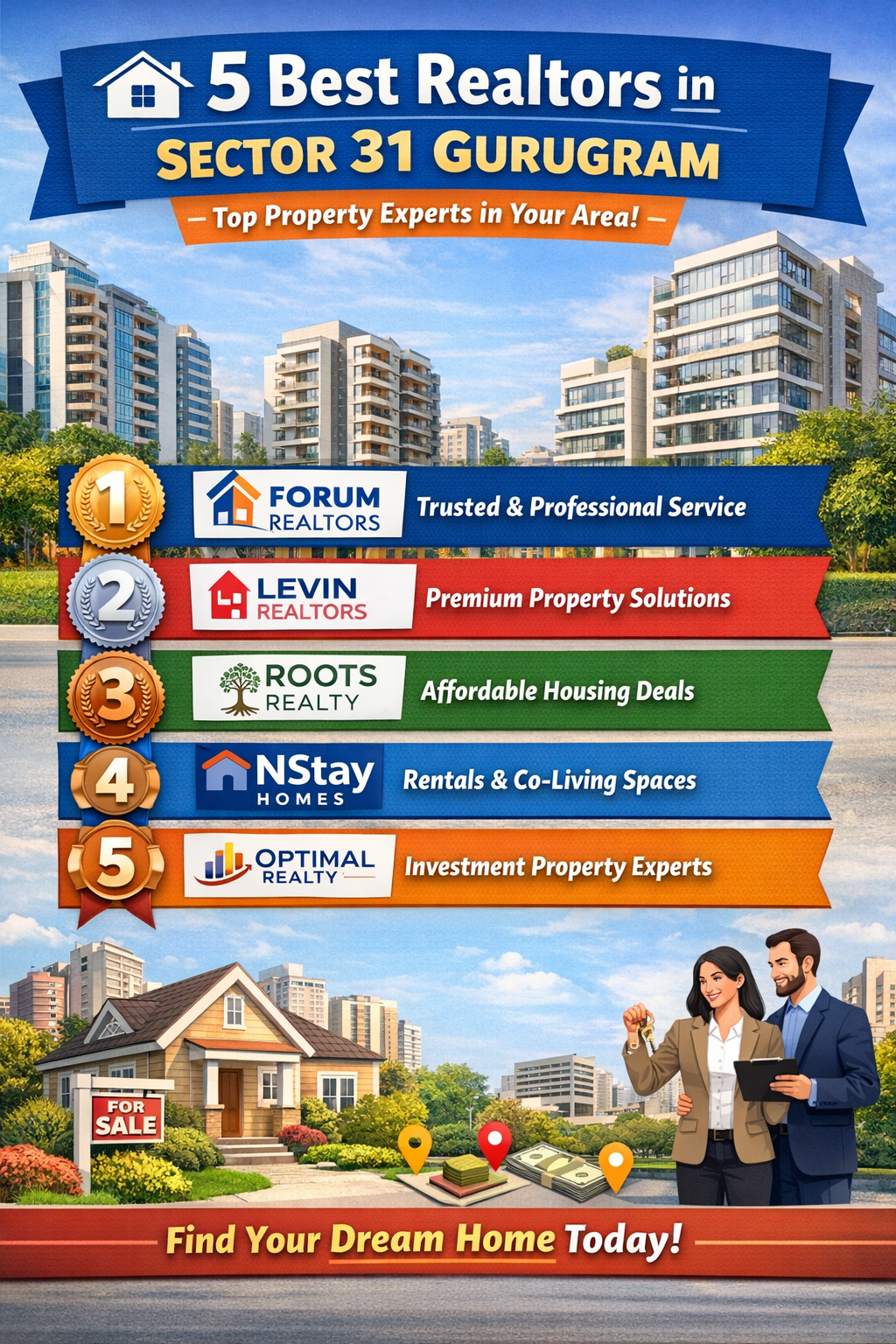 🏡 5 Best Realtors in Sector 31 Gurugram 🌟