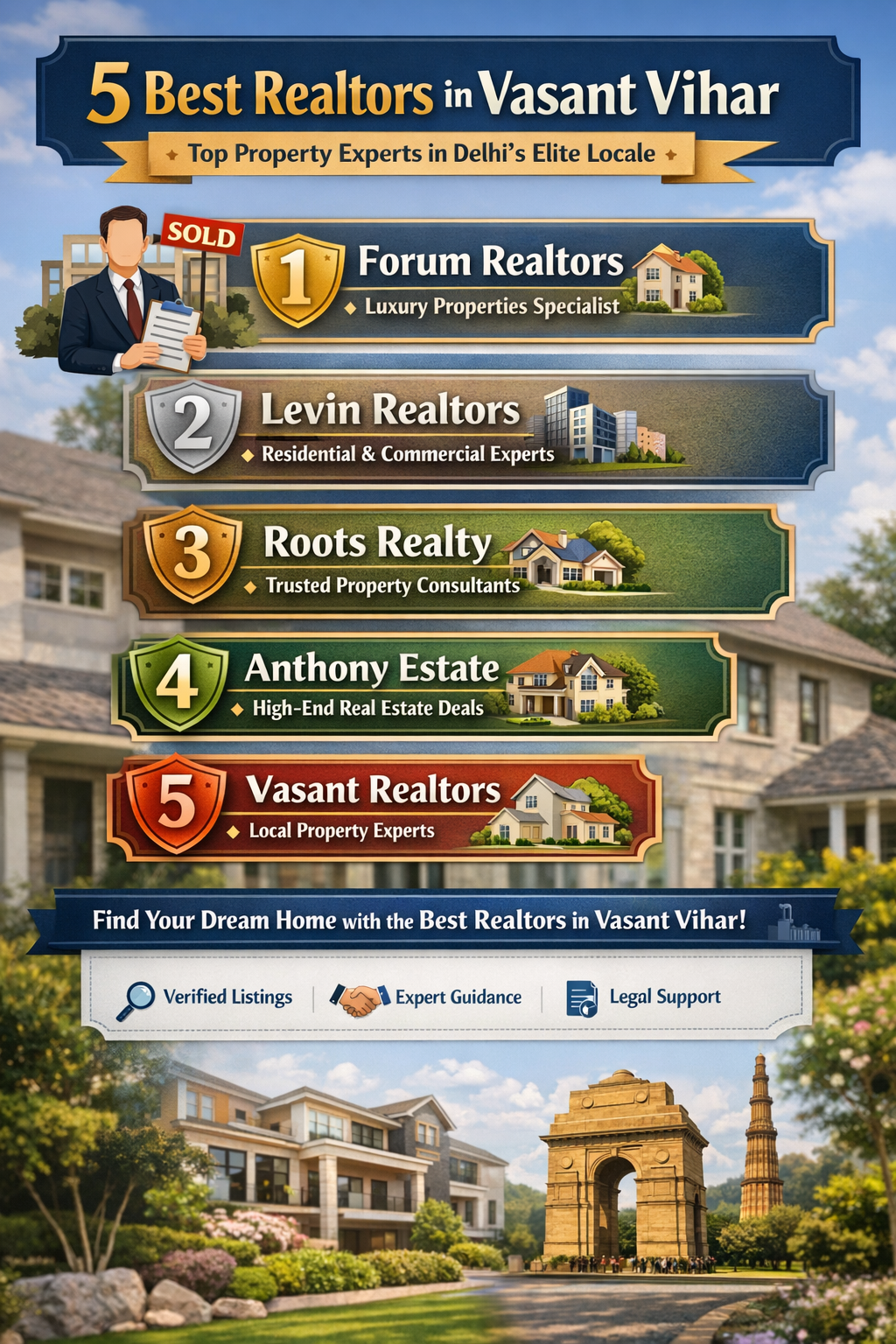 🏡 5 Best Realtors in Vasant Vihar
