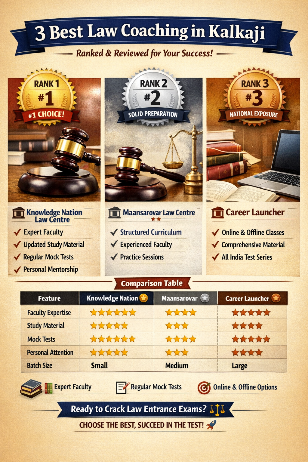 3 Best Law Coaching in Kalkaji