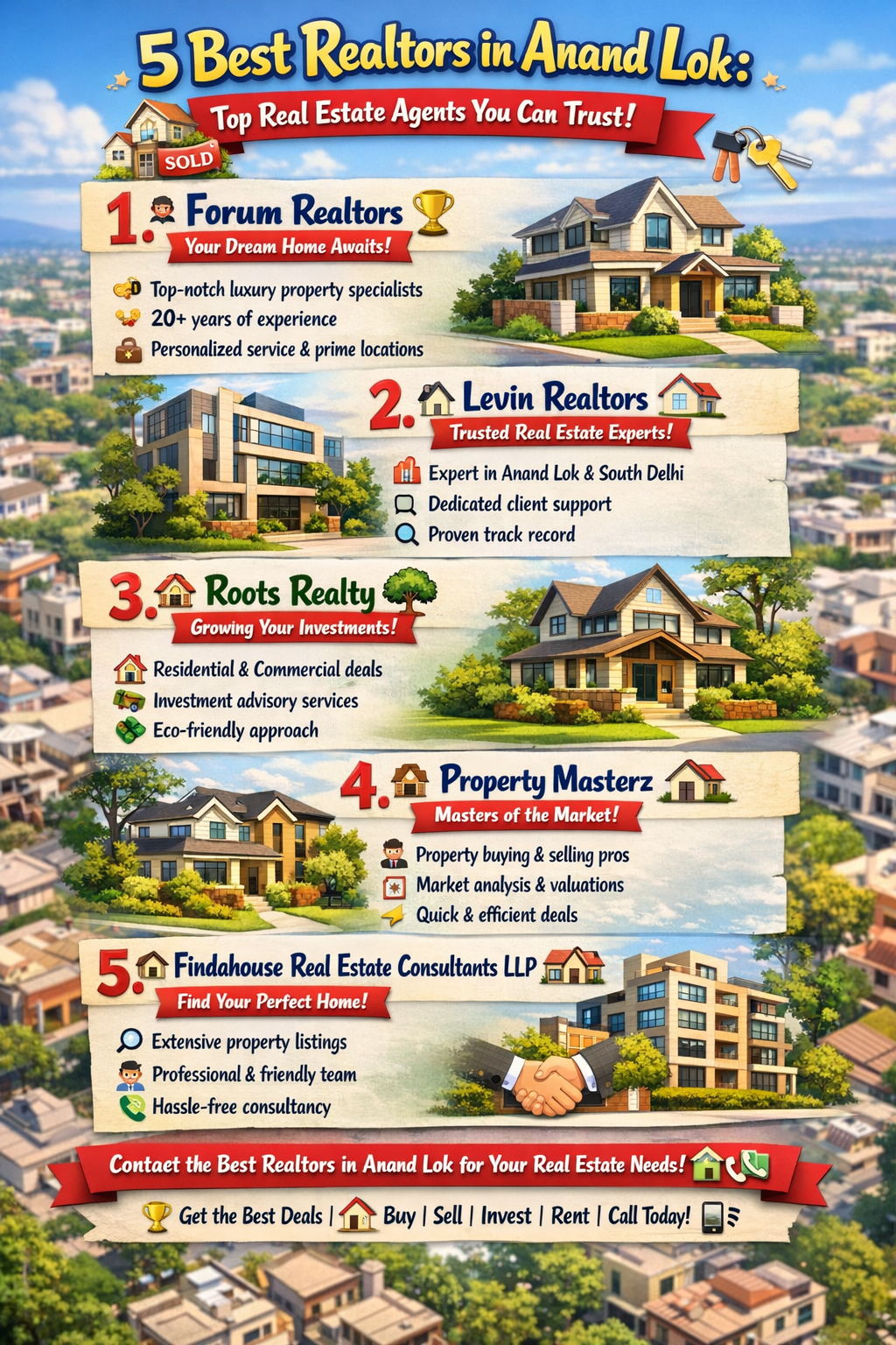 🏡 5 Best Realtors in Anand Lok