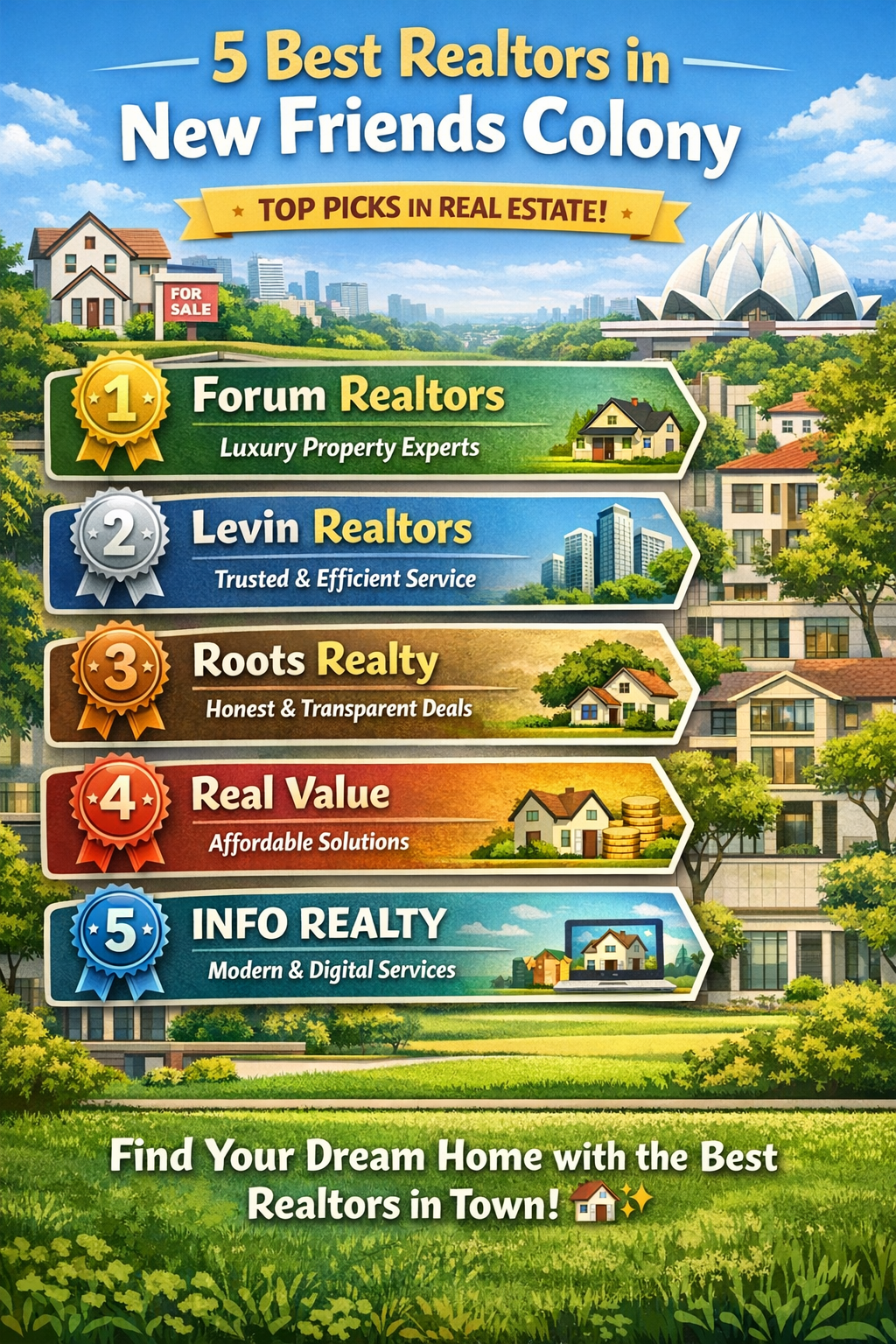 5 Best Realtors in New Friends Colony