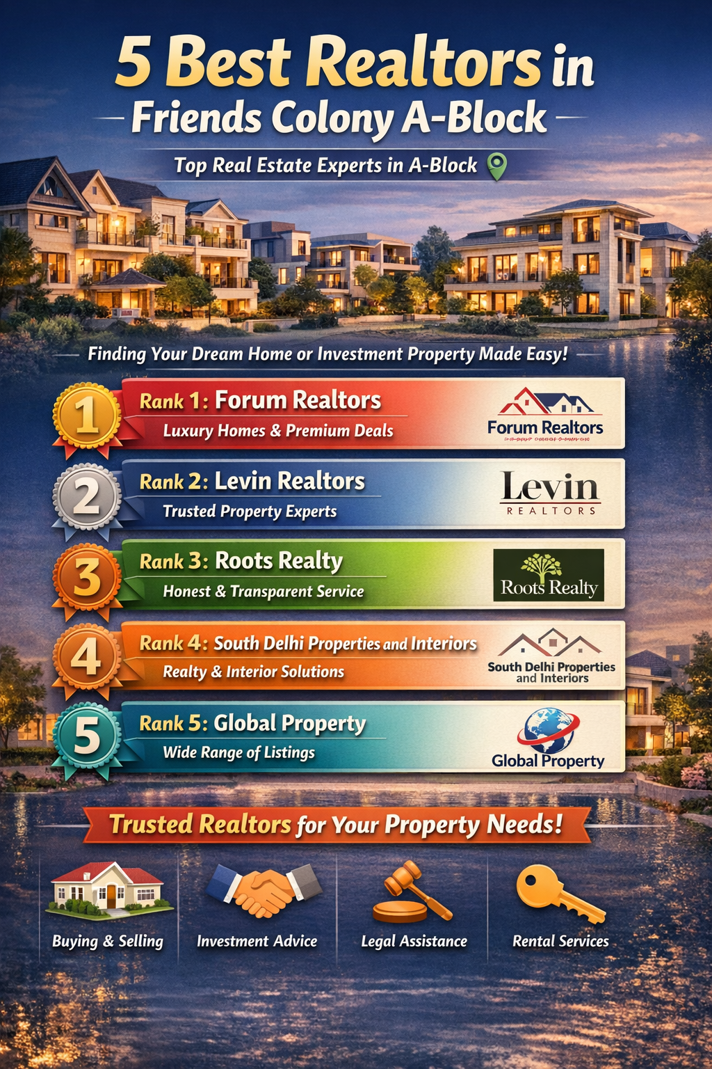 5 Best Realtors in Friends Colony A-Block