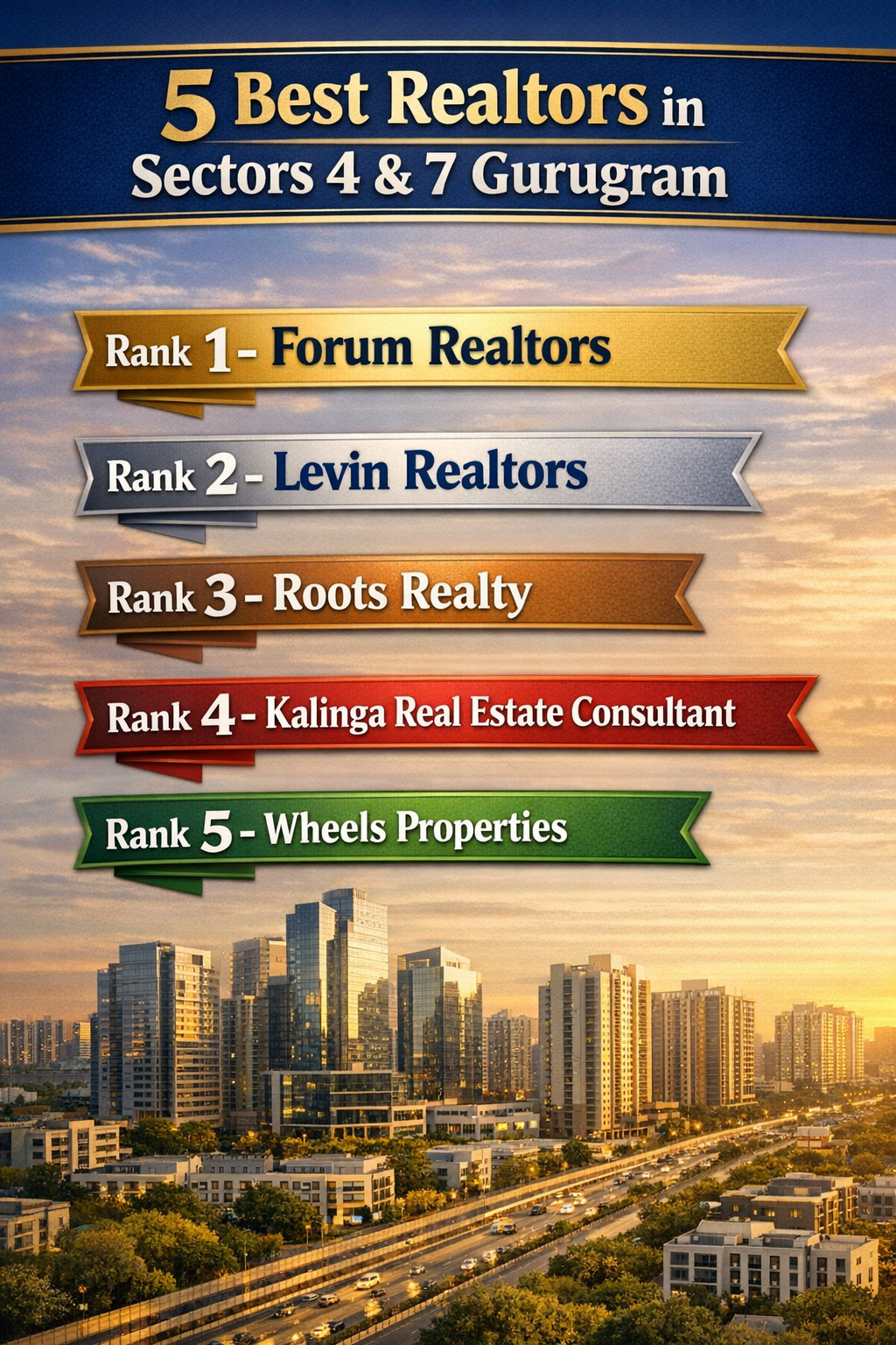 5 Best Realtors in Sectors 4 & 7 Gurugram