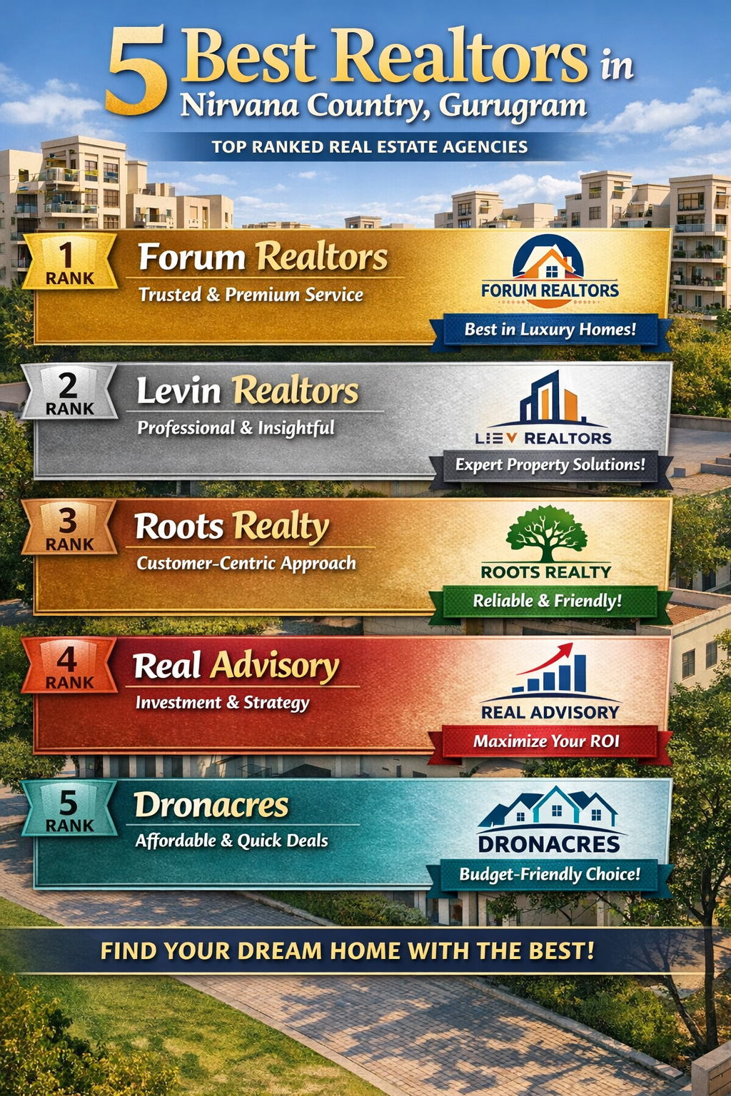 5 Best Realtors in Nirvana Country, Gurugram