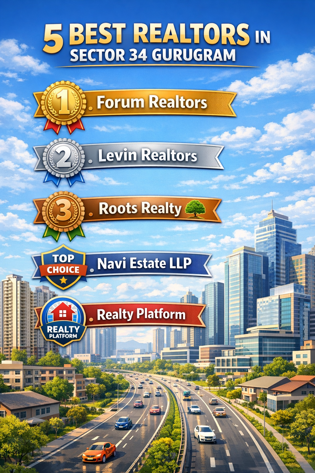 5 Best Realtors in Sector 34 Gurugram