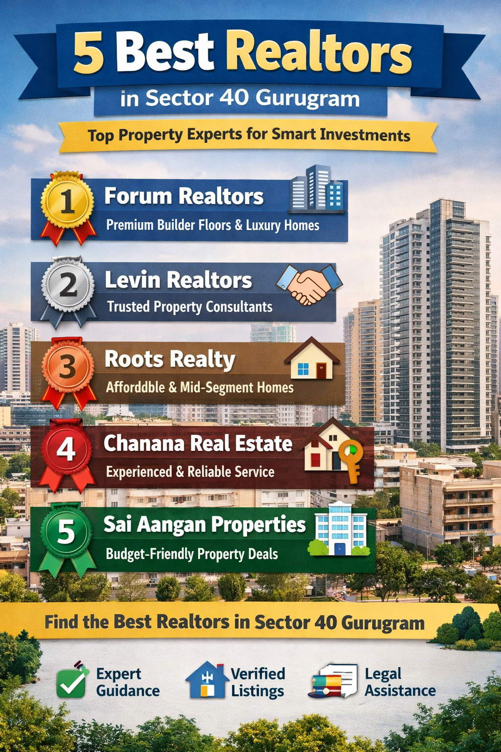 🏡 5 Best Realtors in Sector 40 Gurugram