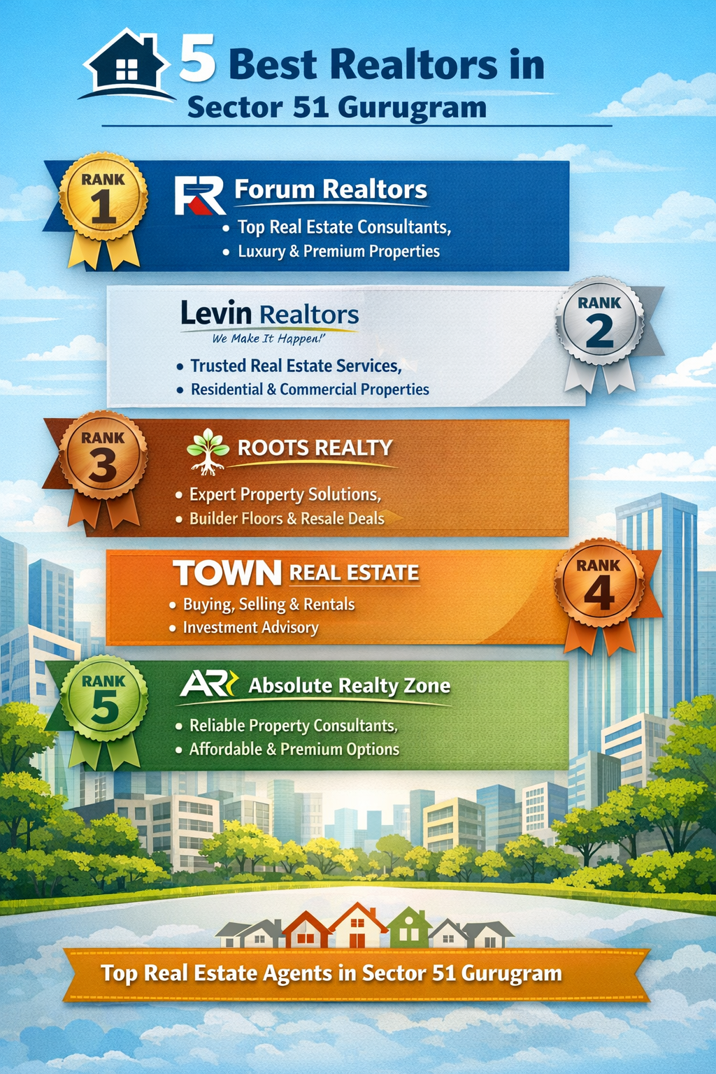 5 Best Realtors in Sector 51 Gurugram