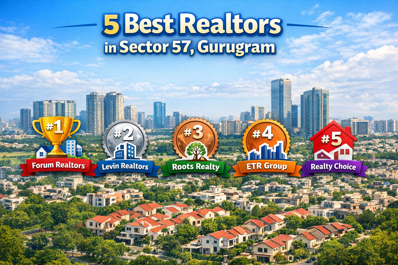 5 Best Realtors in Sector 57, Gurugram 🌆
