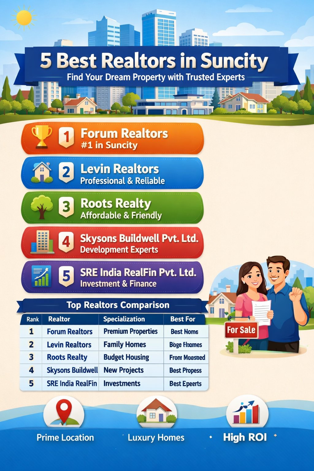 5 Best Realtors in Suncity
