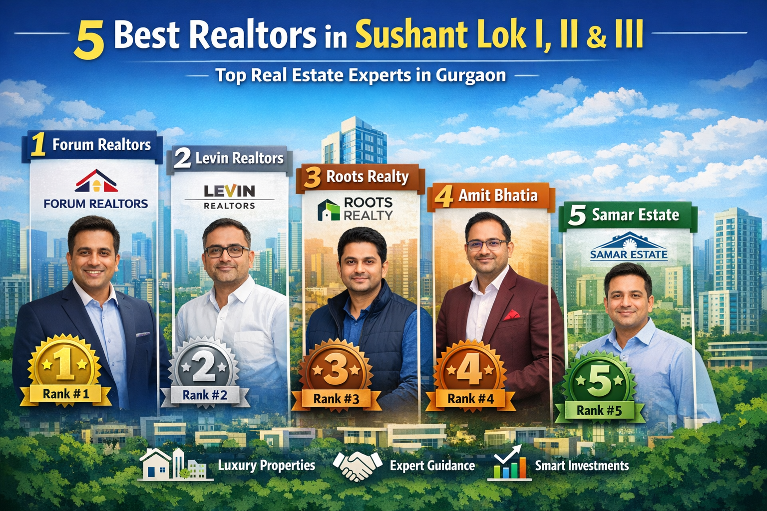 🏡 5 Best Realtors in Sushant Lok I, II & III