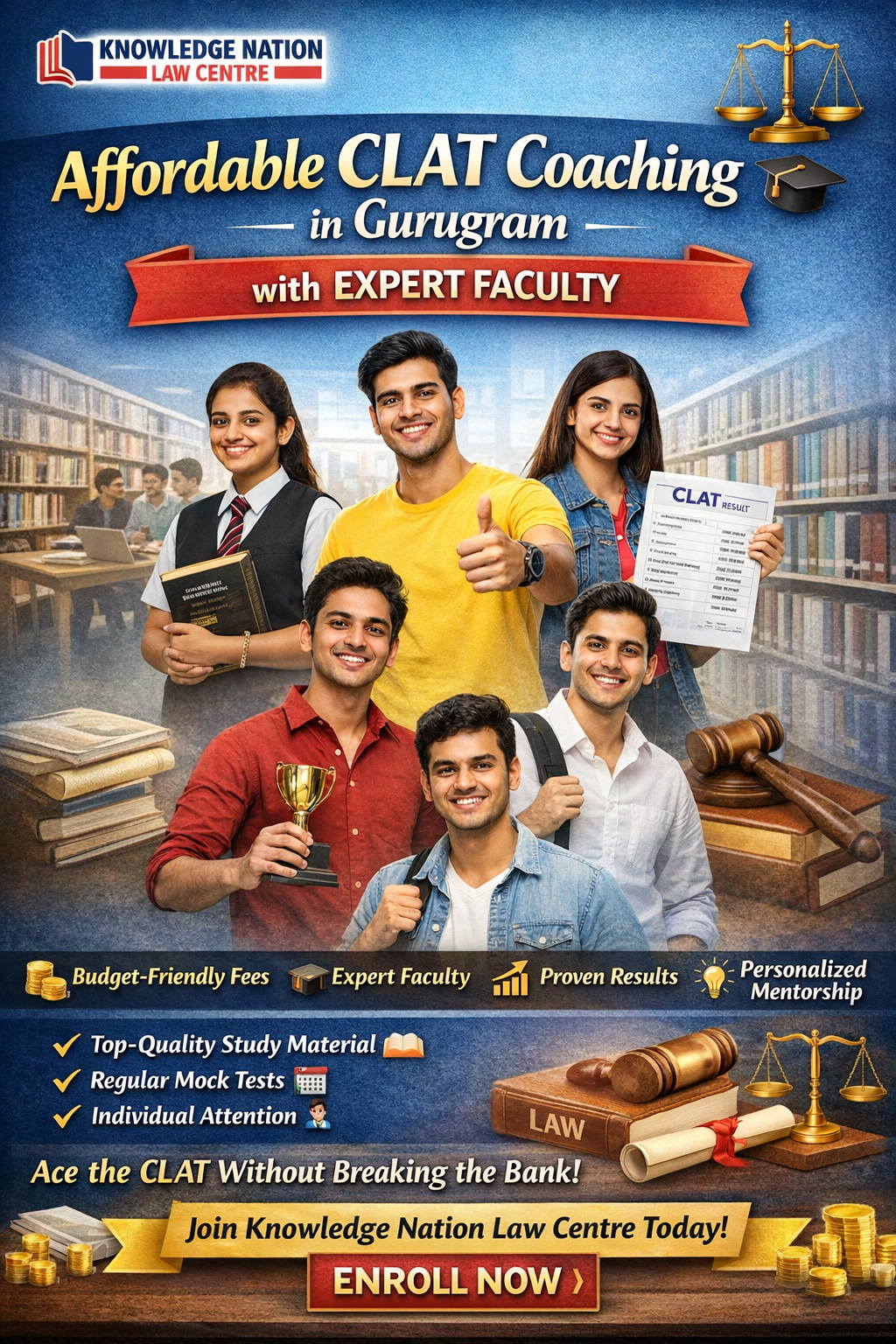 Affordable CLAT Coaching in Gurugram with Expert Faculty