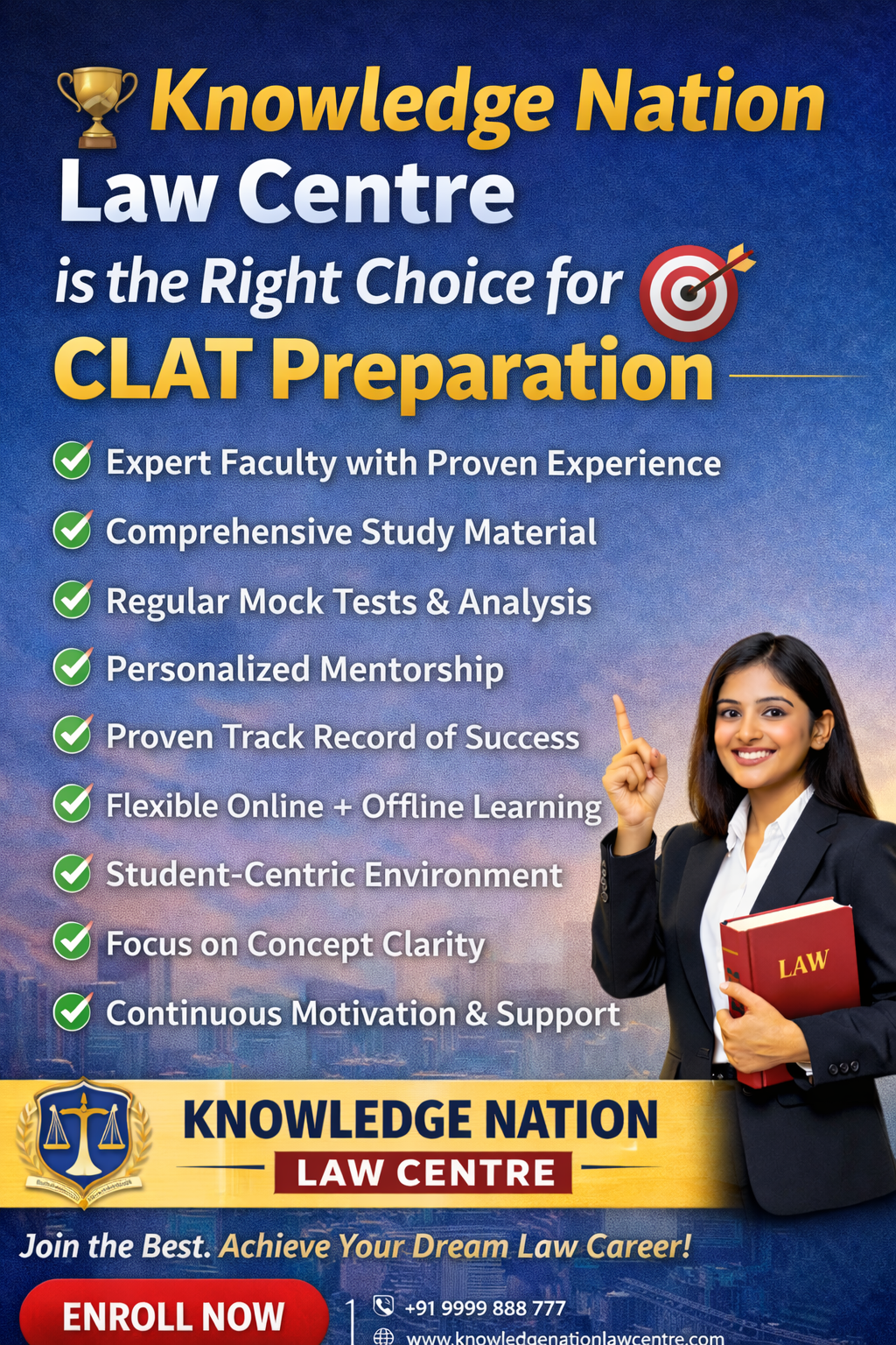 Why Knowledge Nation Law Centre is the Right Choice for CLAT Preparation