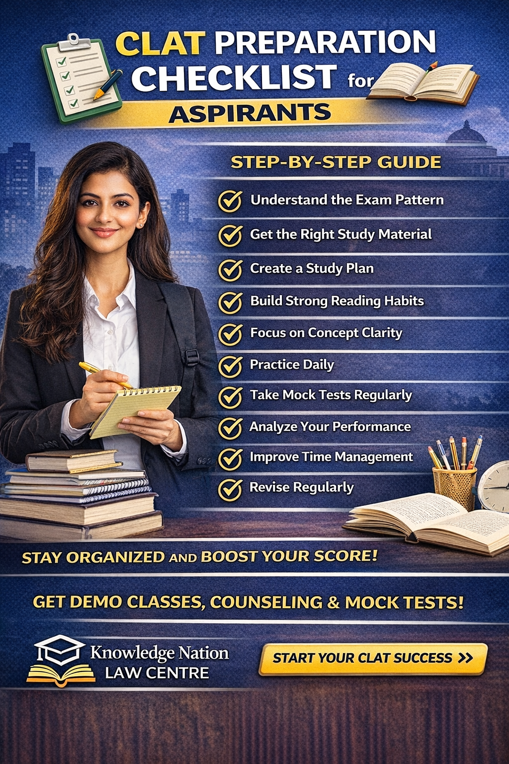 ✅ CLAT Preparation Checklist for Aspirants 📚🎯