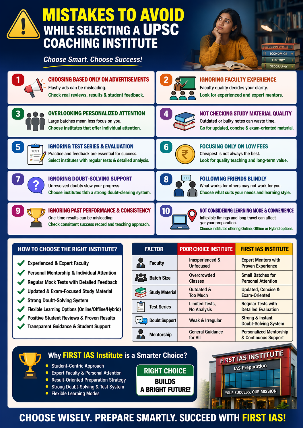 Mistakes to Avoid While Selecting a UPSC Coaching Institute