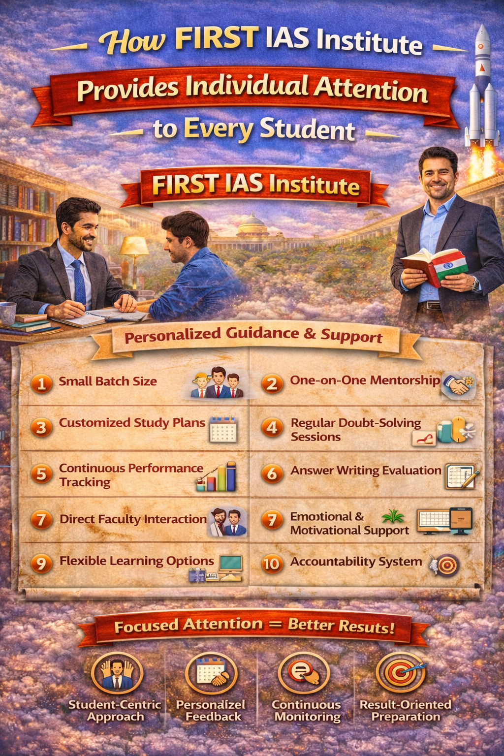 🌟 How FIRST IAS Institute Provides Individual Attention to Every Student 🤝📚