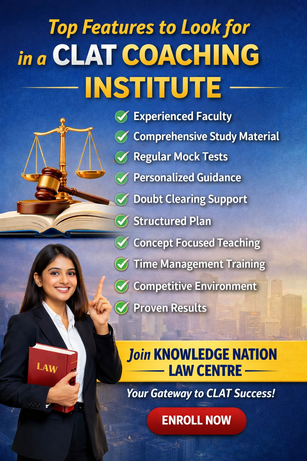 Top Features to Look for in a CLAT Coaching Institute