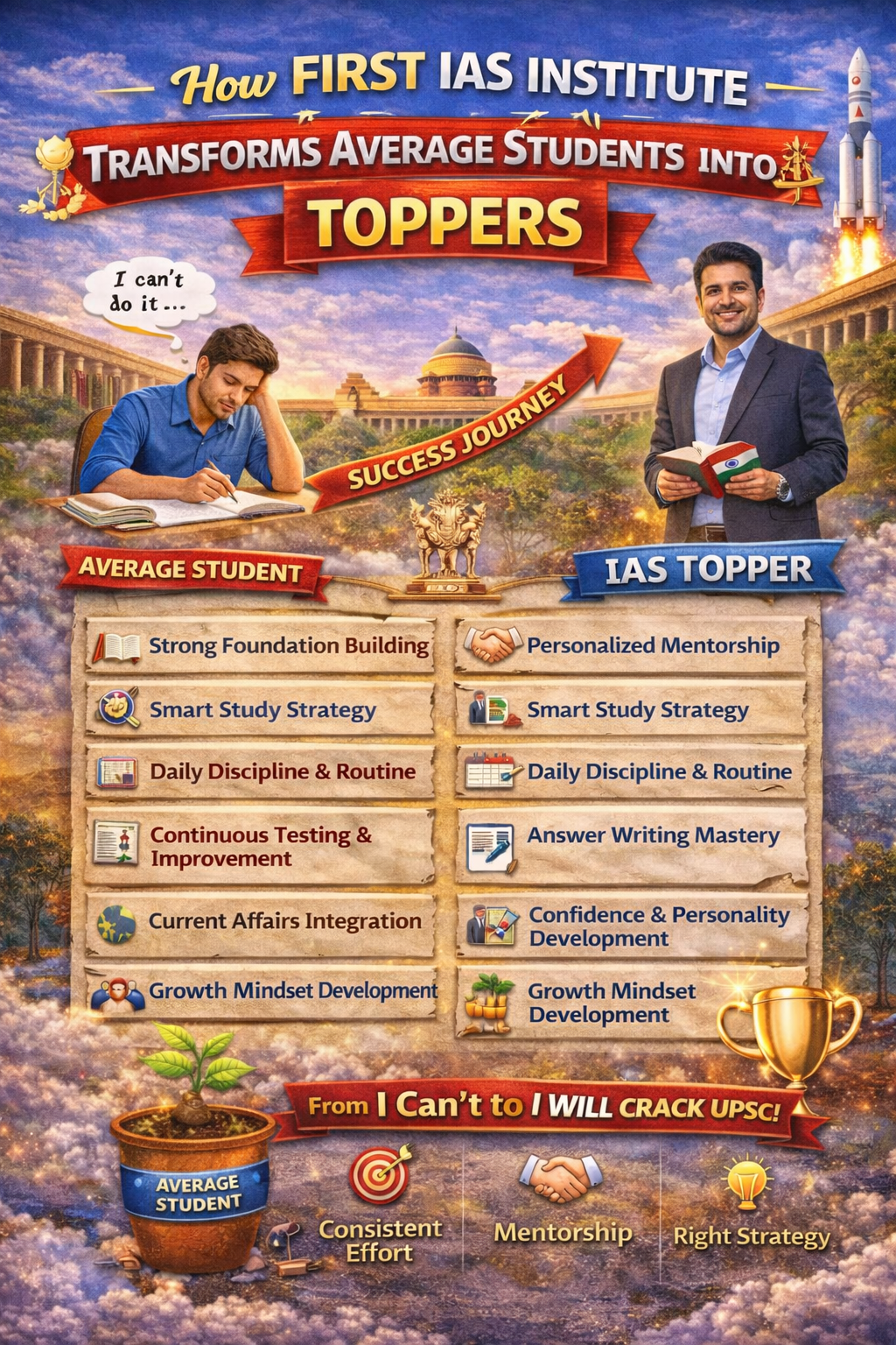 How FIRST IAS Institute Transforms Average Students into Toppers 